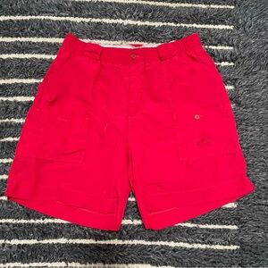 Red AFTCO Fishing Shorts Cargo Outdoor Size 36